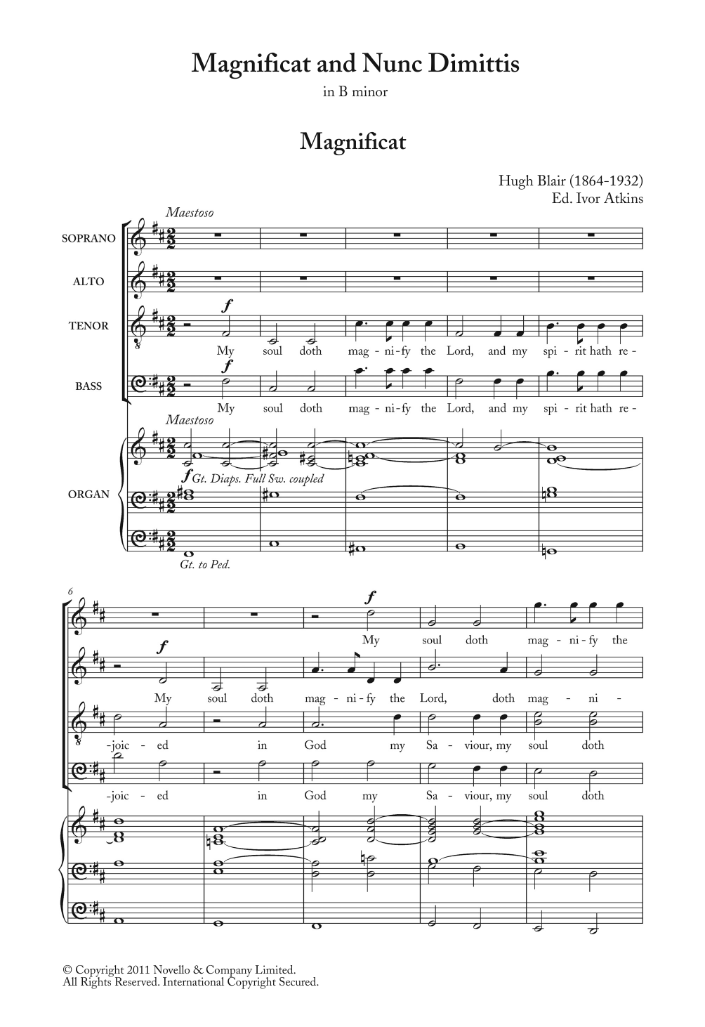 Magnificat And Nunc Dimittis In B Minor Magnificat And Nunc Dimittis In B Minor