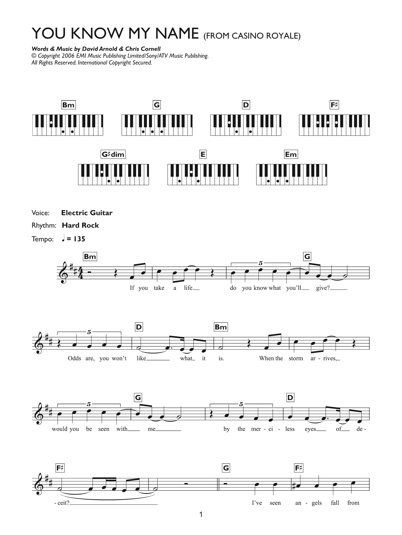 You Know My Name (theme from James Bond: Casino Royale) You Know My Name (theme from James Bond: Casino Royale)