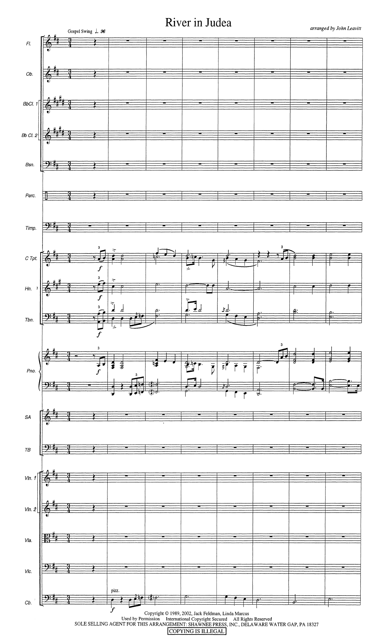 River in Judea – Score River in Judea – Score