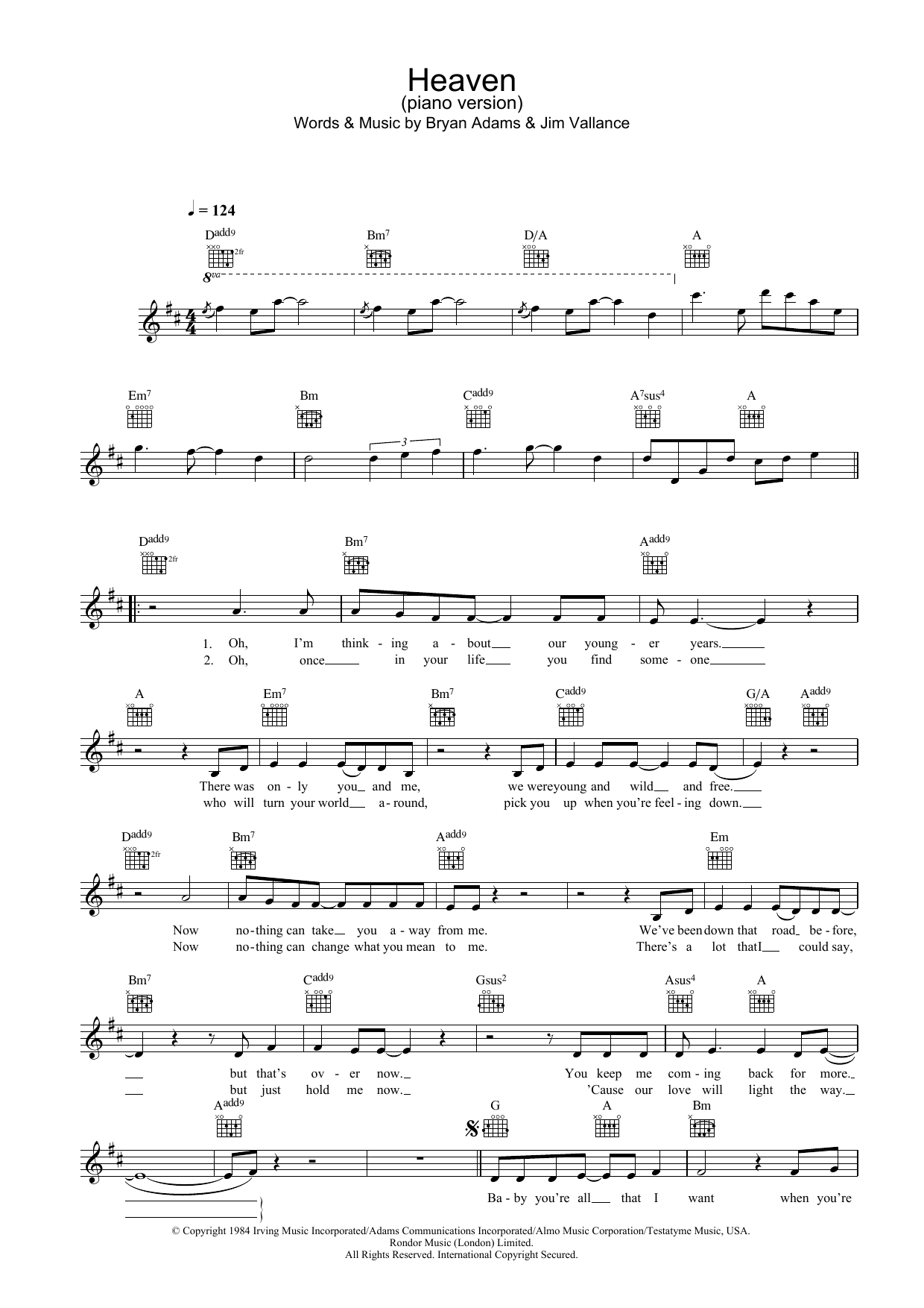 Heaven (piano version) Heaven (piano version)