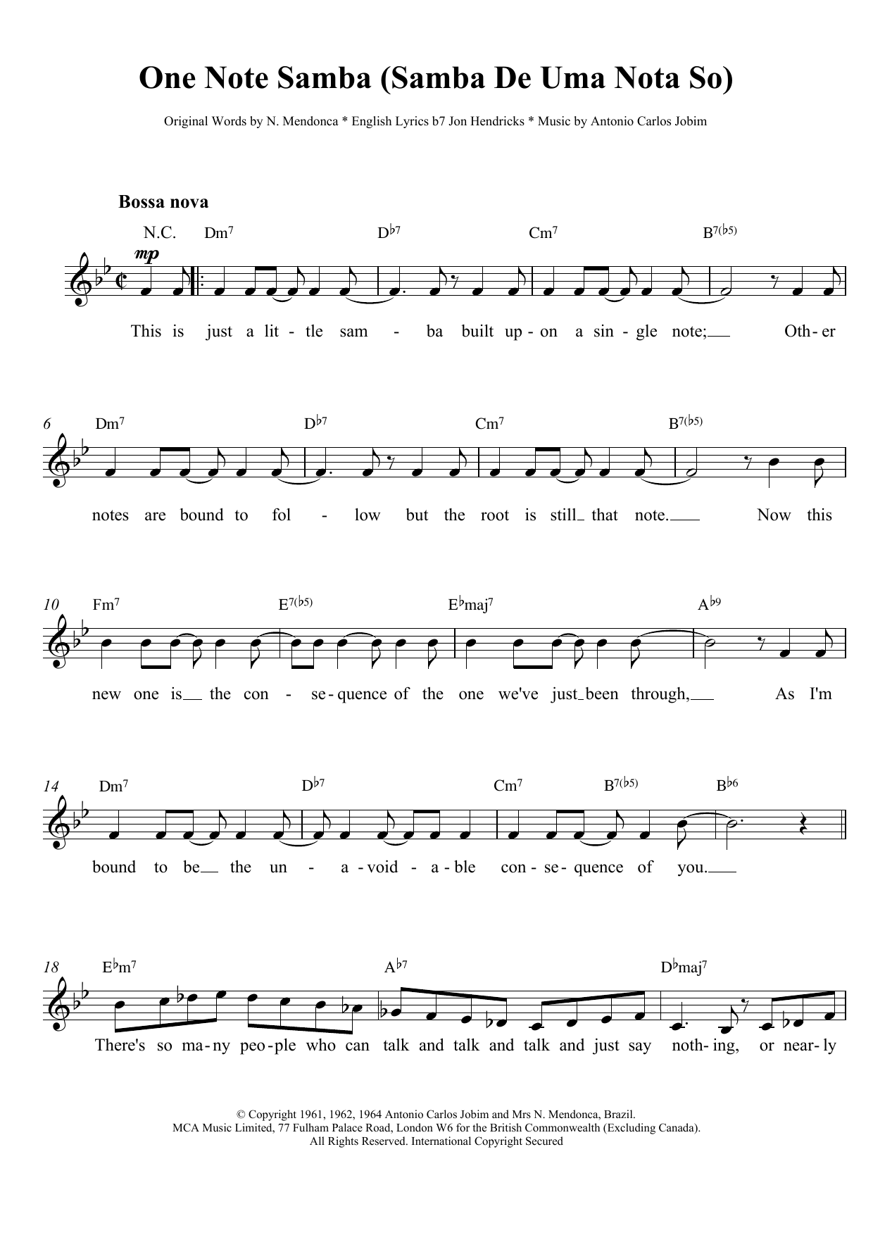 One Note Samba