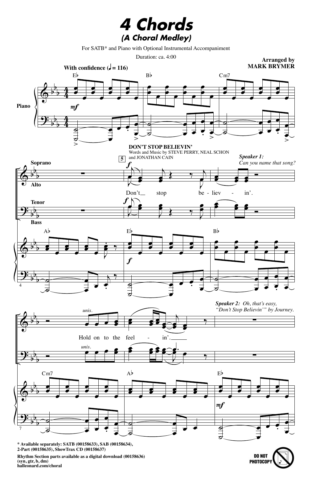 4 Chords (A Choral Medley) 4 Chords (A Choral Medley)