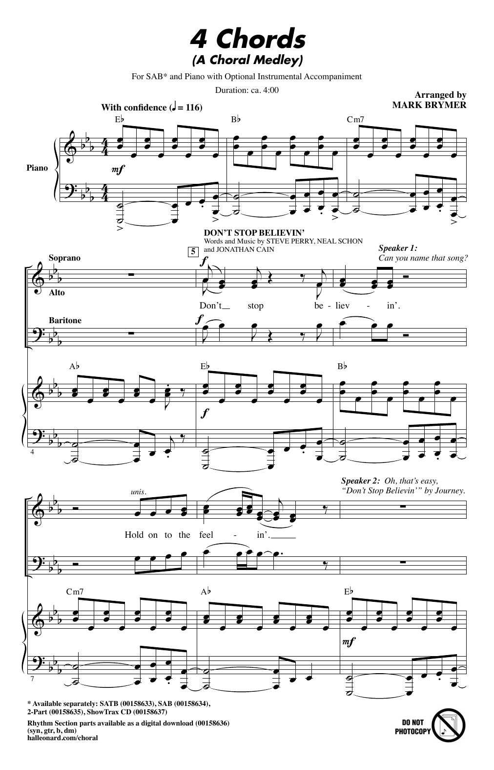 4 Chords (A Choral Medley) 4 Chords (A Choral Medley)