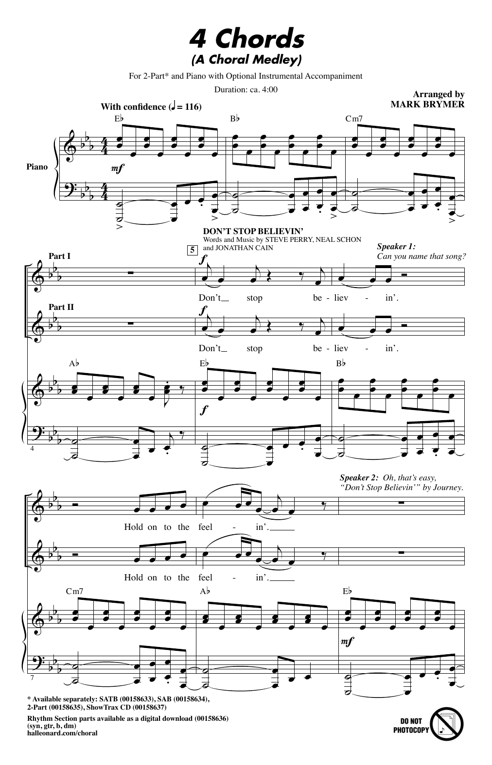 4 Chords (A Choral Medley) 4 Chords (A Choral Medley)