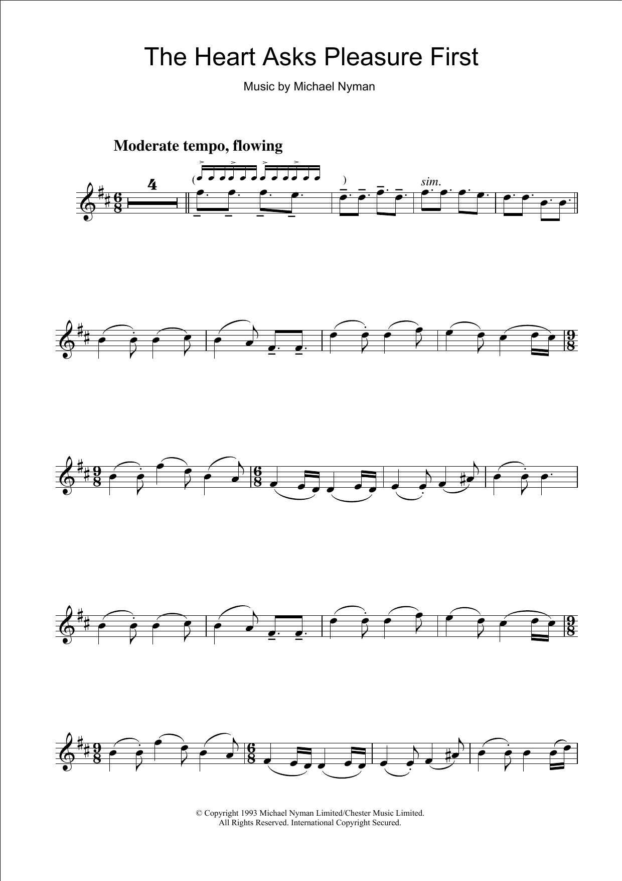 The Heart Asks Pleasure First: The Promise/The Sacrifice (from The Piano) The Heart Asks Pleasure First: The Promise/The Sacrifice (from The Piano)