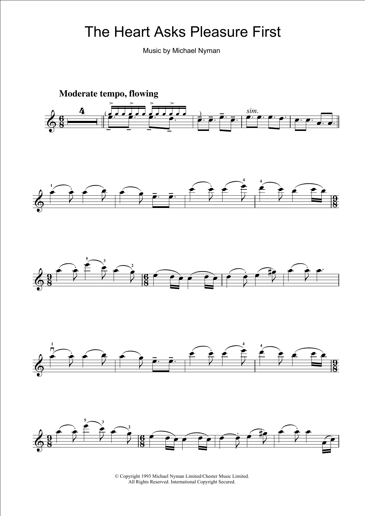 The Heart Asks Pleasure First: The Promise/The Sacrifice (from The Piano) The Heart Asks Pleasure First: The Promise/The Sacrifice (from The Piano)