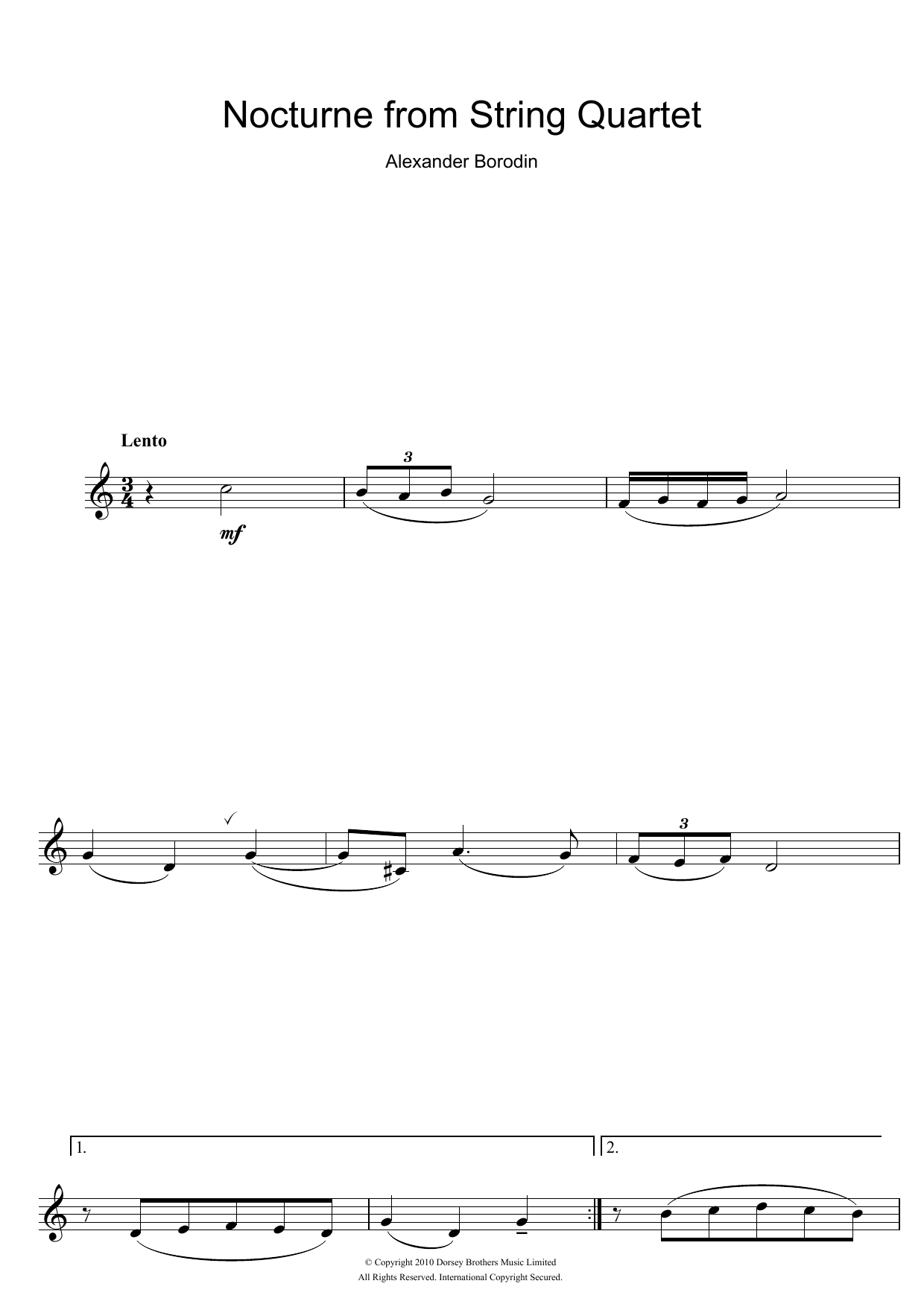 Nocturne From String Quartet No.2 Nocturne From String Quartet No.2