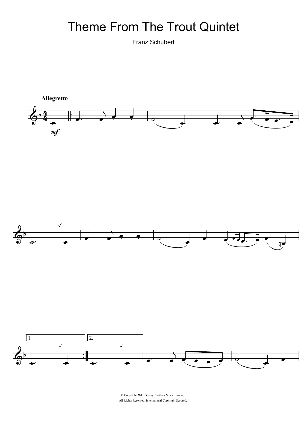 Theme From The Trout Quintet (Die Forelle) Theme From The Trout Quintet (Die Forelle)