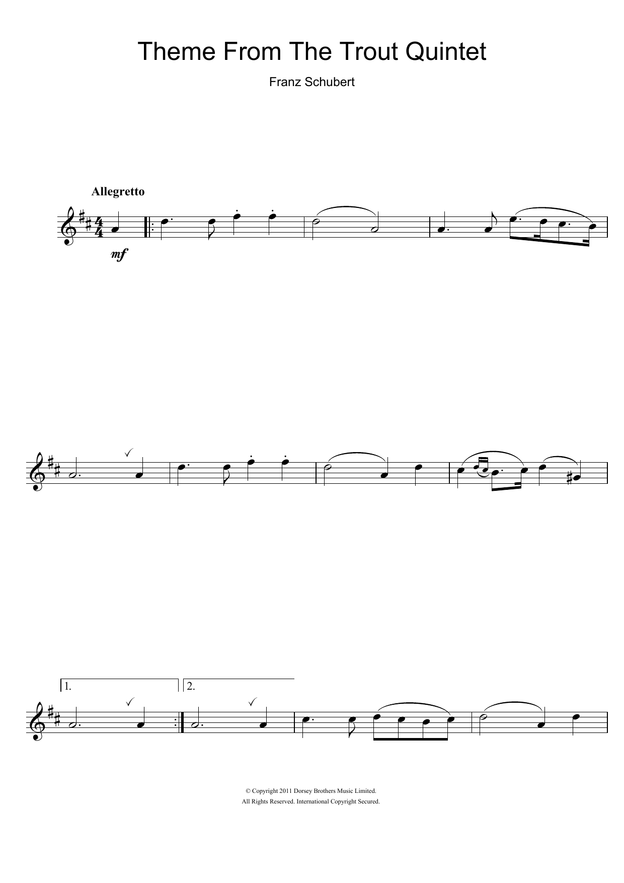 Theme From The Trout Quintet (Die Forelle) Theme From The Trout Quintet (Die Forelle)
