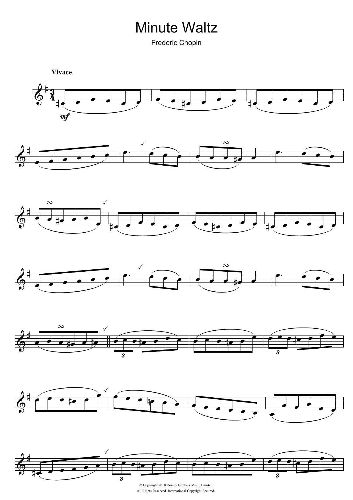 Minute Waltz in D flat major Op. 64 No. 1 Minute Waltz in D flat major Op. 64 No. 1