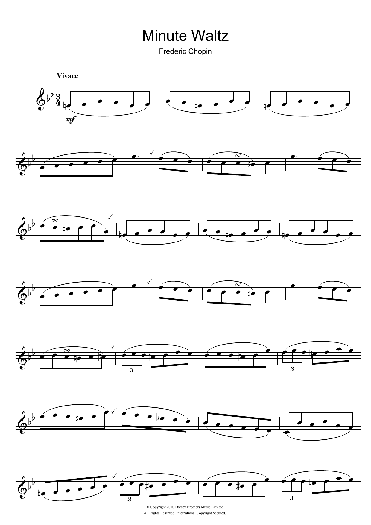 Minute Waltz in D flat major Op. 64 No. 1 Minute Waltz in D flat major Op. 64 No. 1