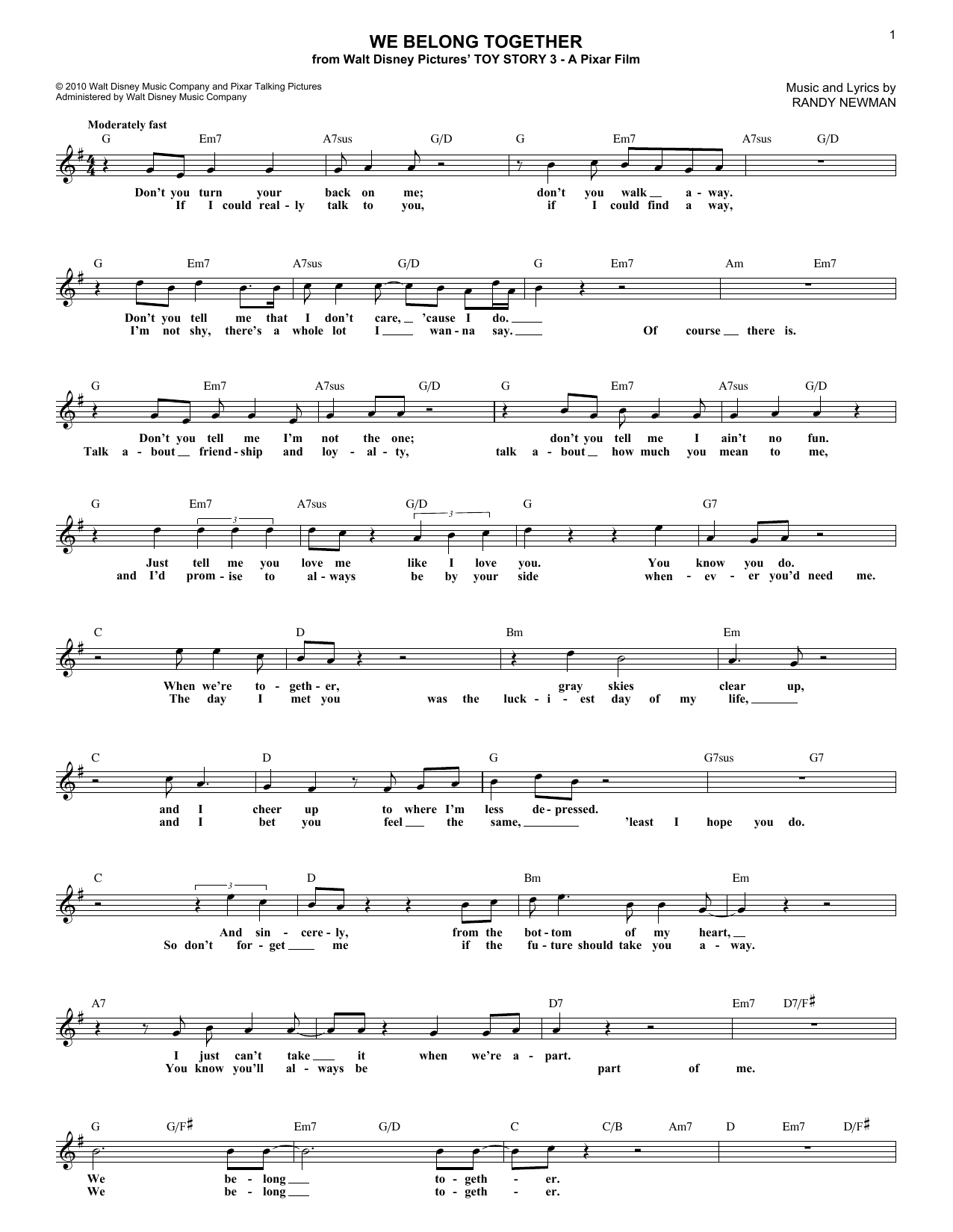 We Belong Together (from Toy Story 3)