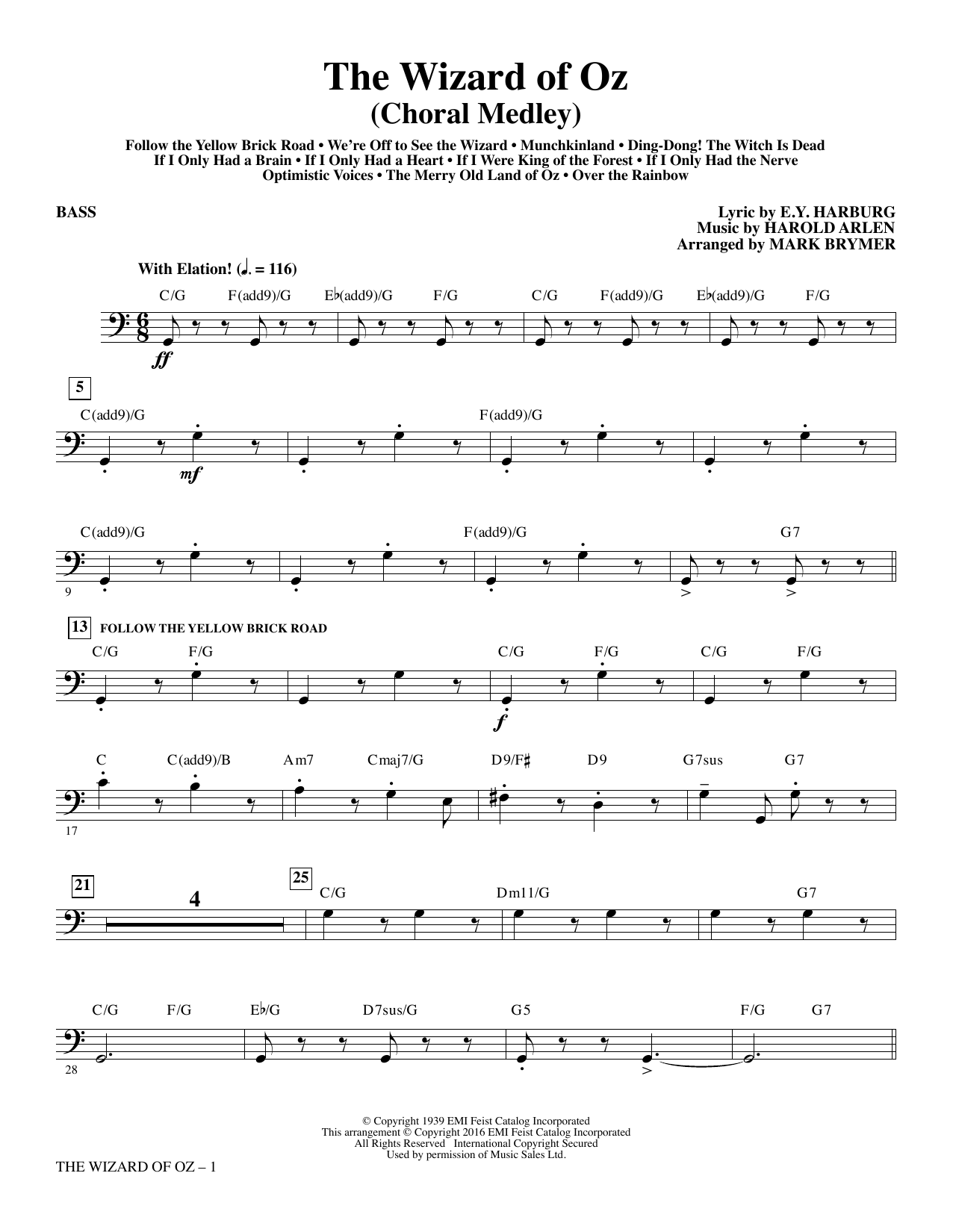 The Wizard of Oz – Bass The Wizard of Oz – Bass