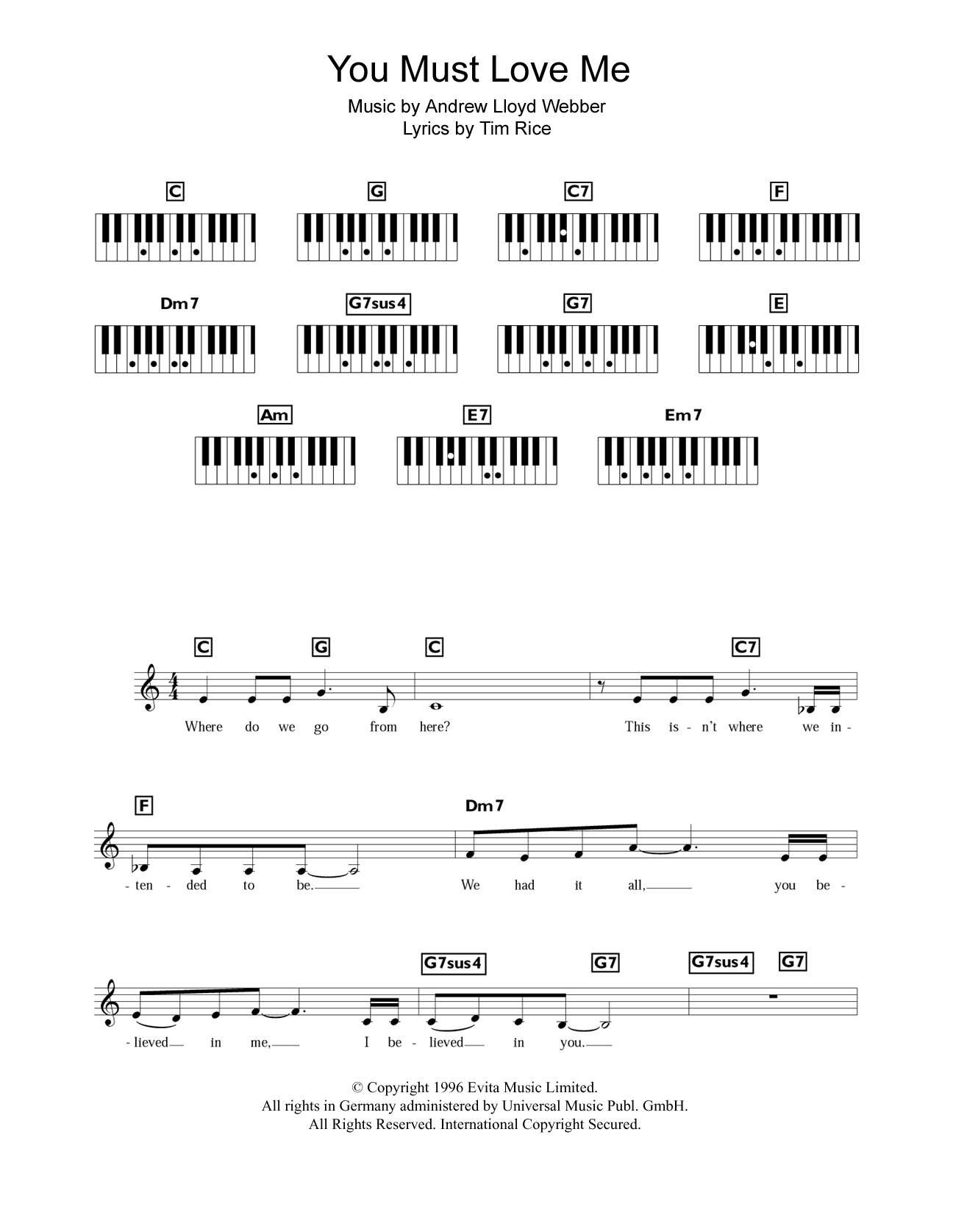 You Must Love Me (from Evita) You Must Love Me (from Evita)