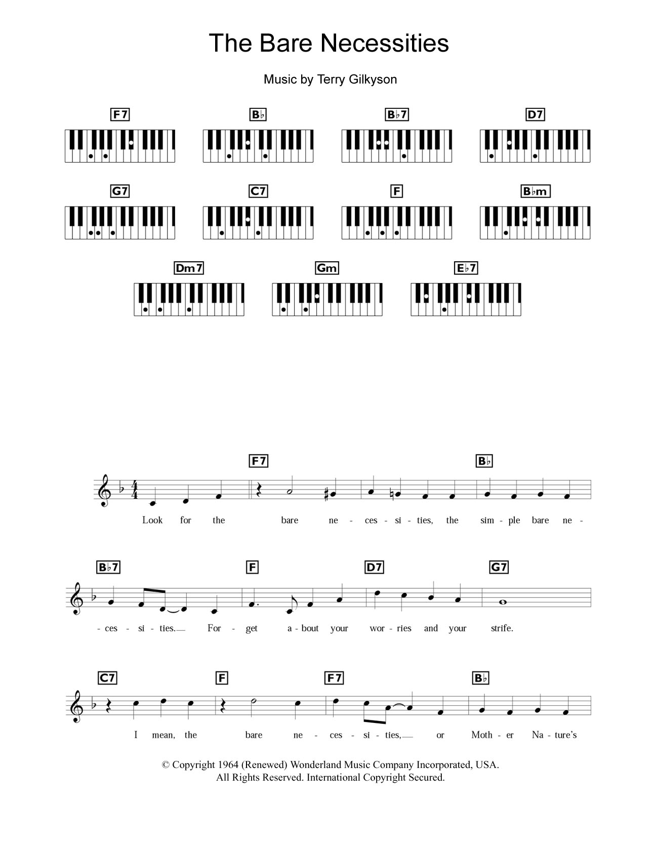 The Bare Necessities (from Disney’s The Jungle Book) The Bare Necessities (from Disney’s The Jungle Book)