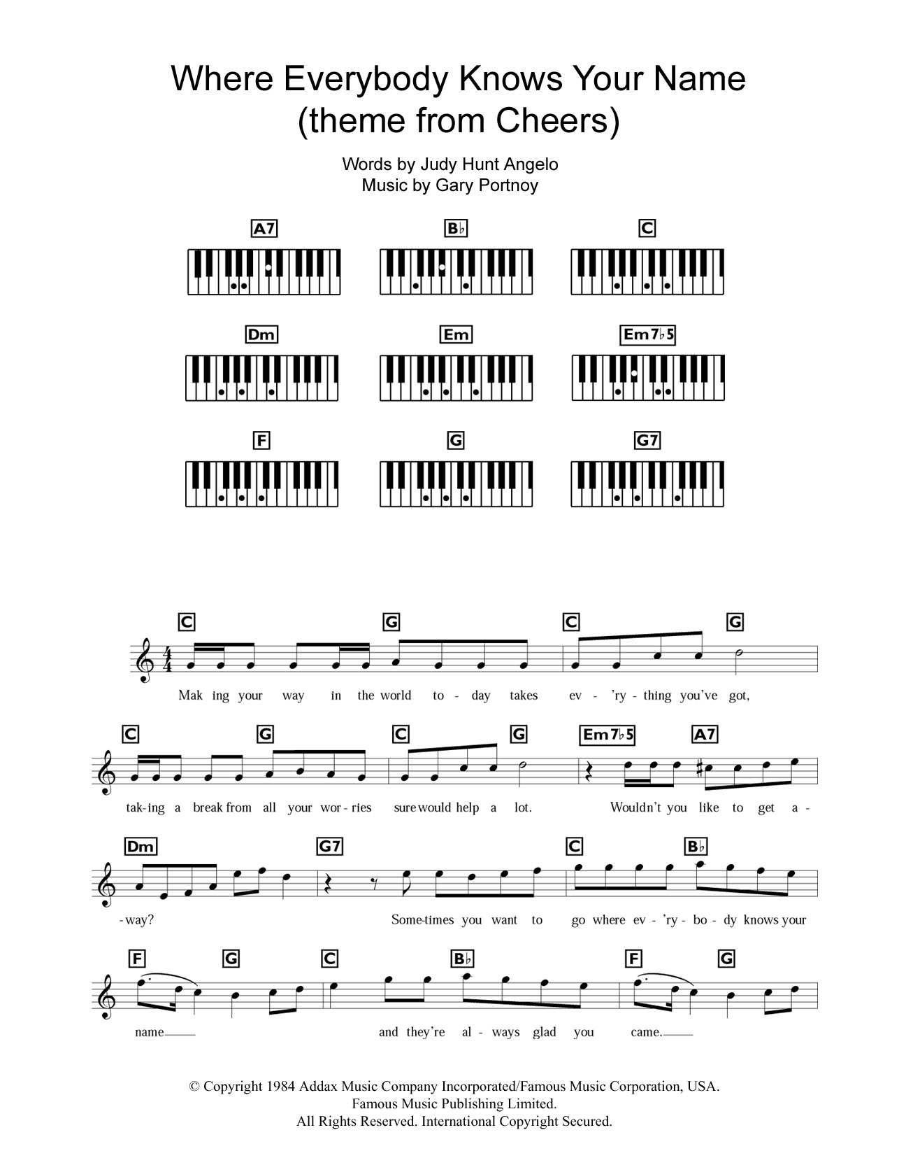 Where Everybody Knows Your Name (Theme from Cheers) Where Everybody Knows Your Name (Theme from Cheers)