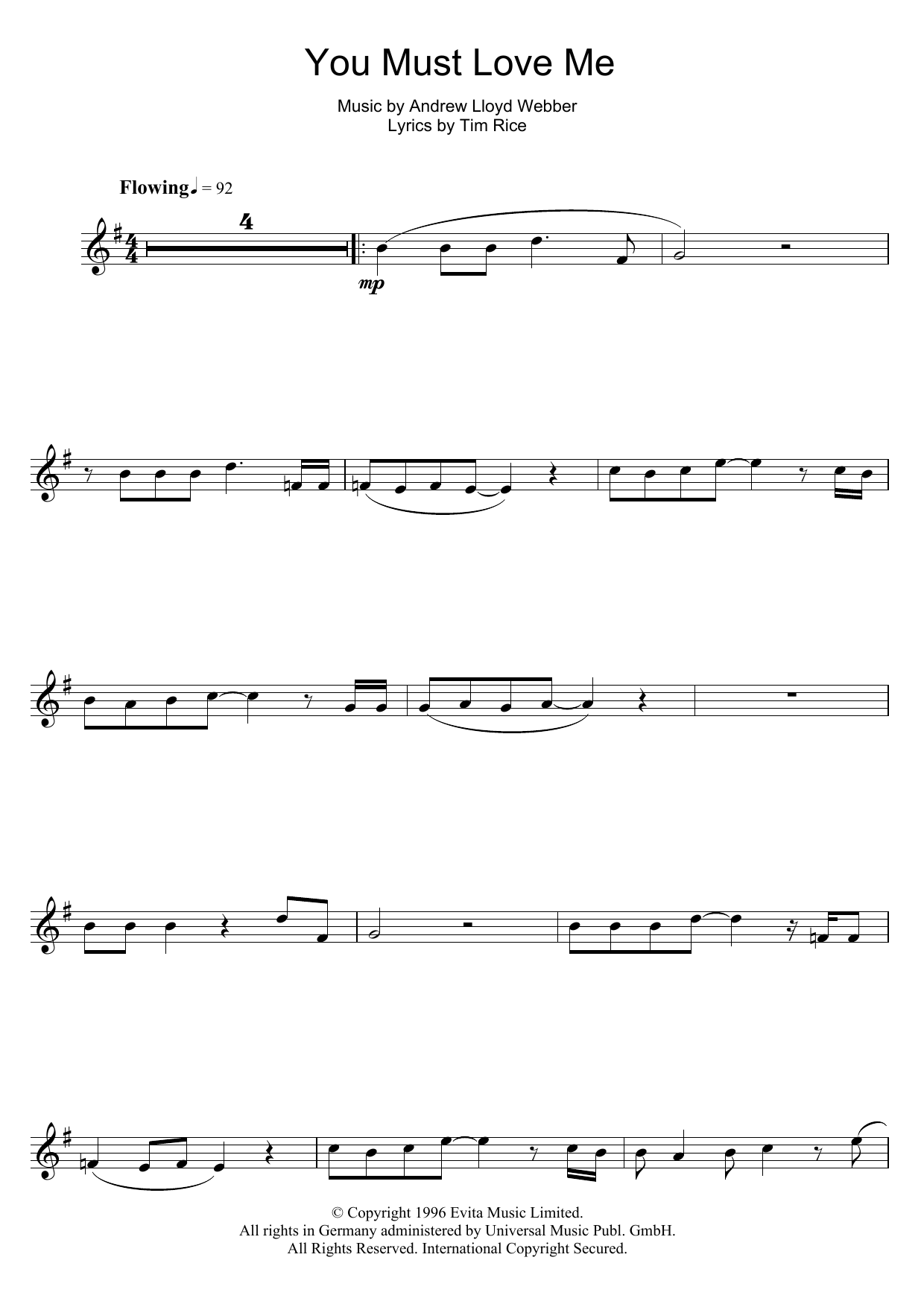 You Must Love Me (from Evita) You Must Love Me (from Evita)