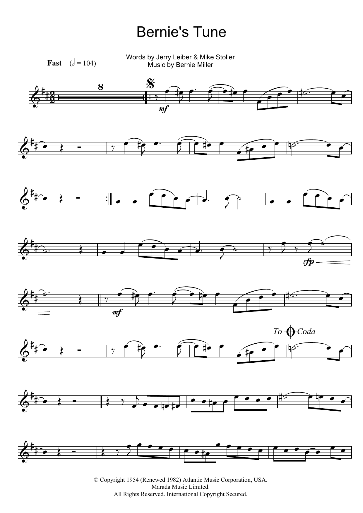 Bernie’s Tune Bernie’s Tune