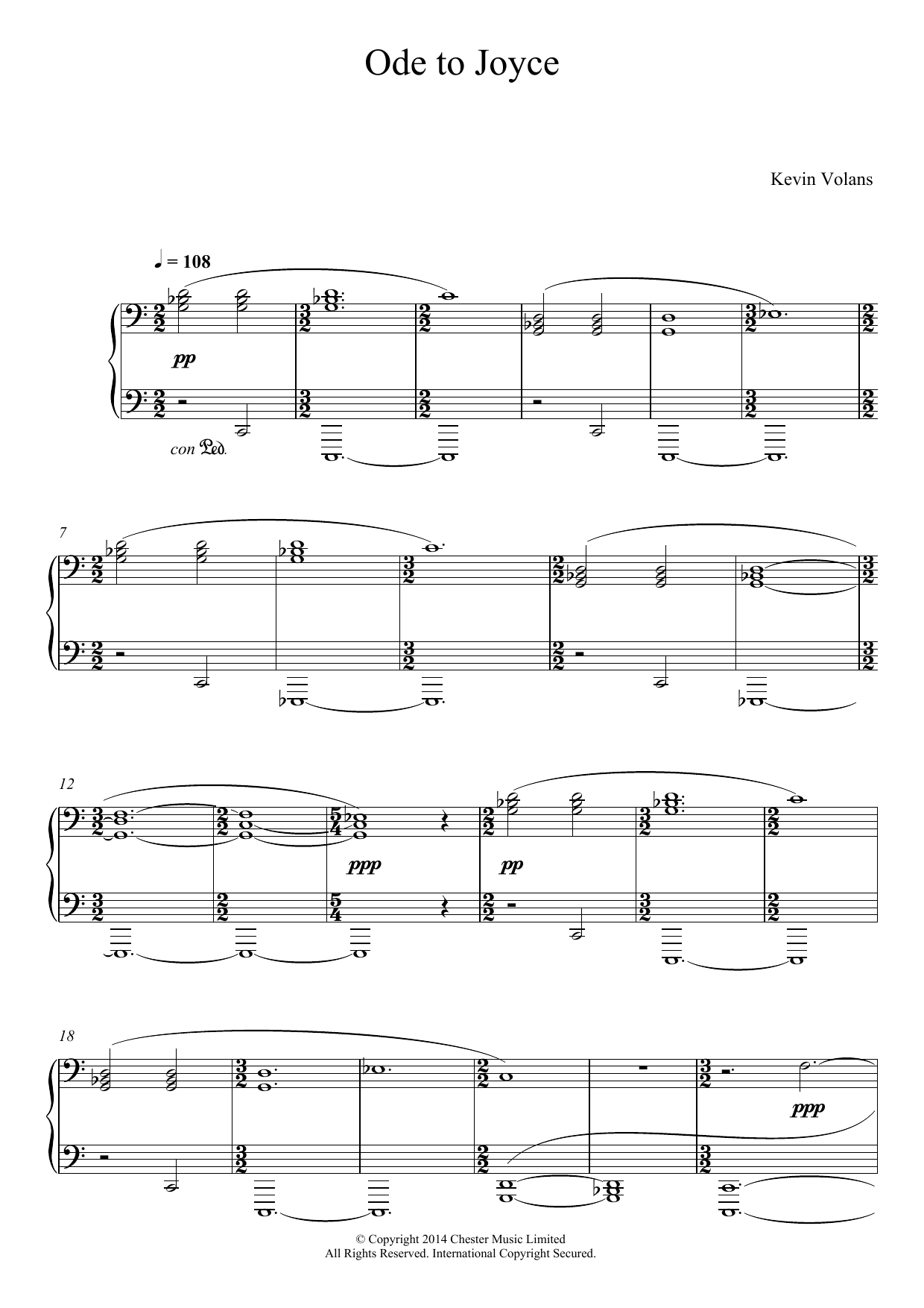 Ode To Joyce (From ‘Pint Sized Piano Pieces’) Ode To Joyce (From ‘Pint Sized Piano Pieces’)