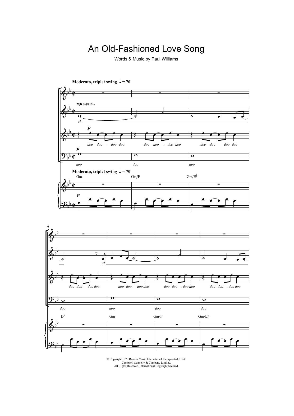 An Old Fashioned Love Song An Old Fashioned Love Song