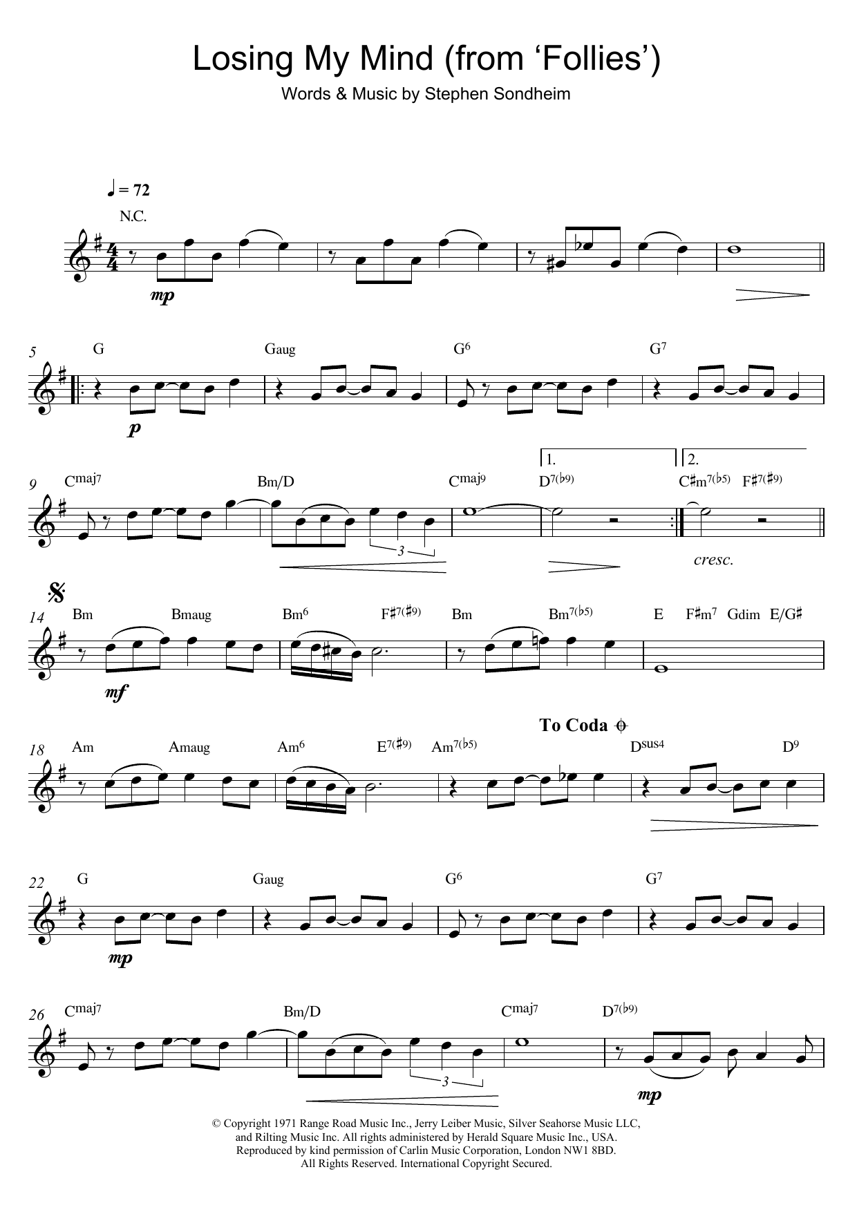 Losing My Mind (from ‘Follies’) Losing My Mind (from ‘Follies’)