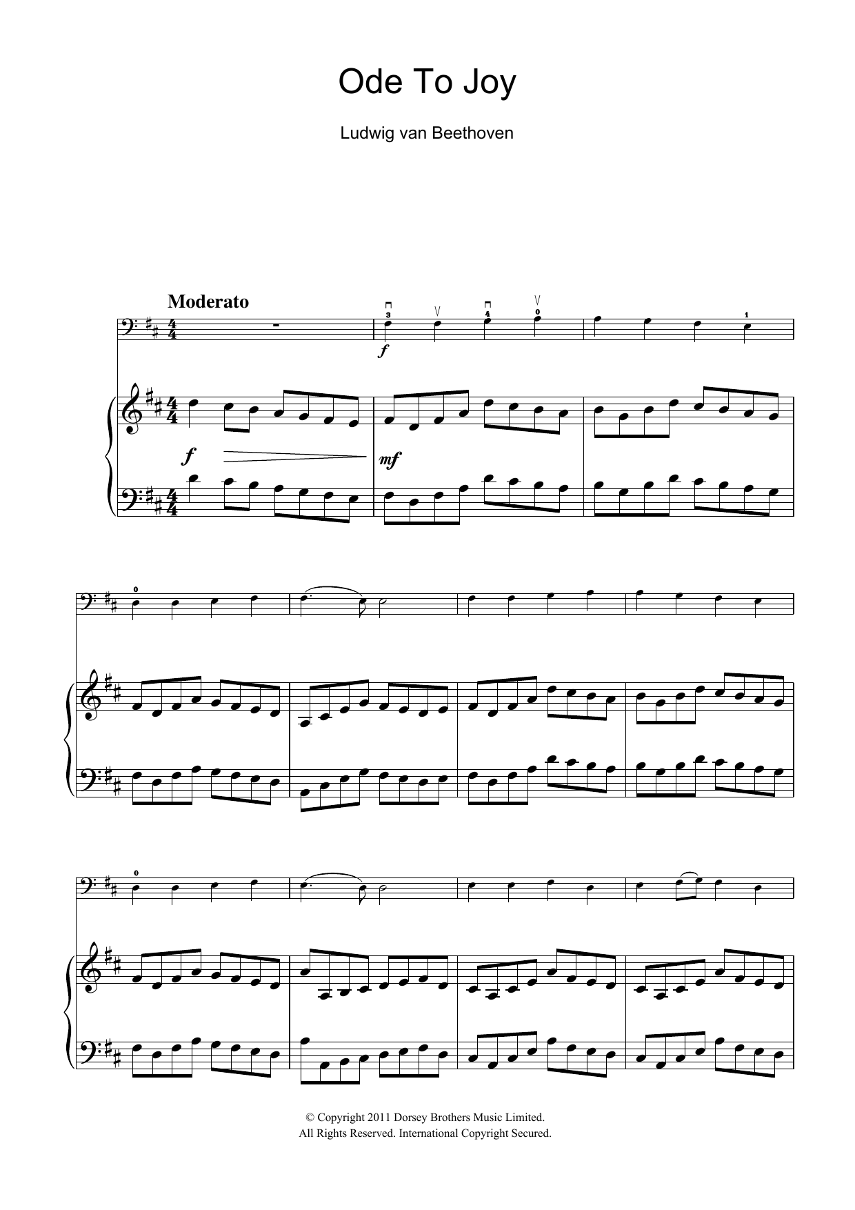 Ode To Joy from Symphony No. 9, Fourth Movement Ode To Joy from Symphony No. 9, Fourth Movement