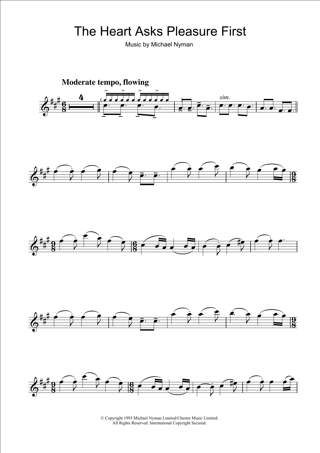 The Heart Asks Pleasure First: The Promise/The Sacrifice (from The Piano) The Heart Asks Pleasure First: The Promise/The Sacrifice (from The Piano)
