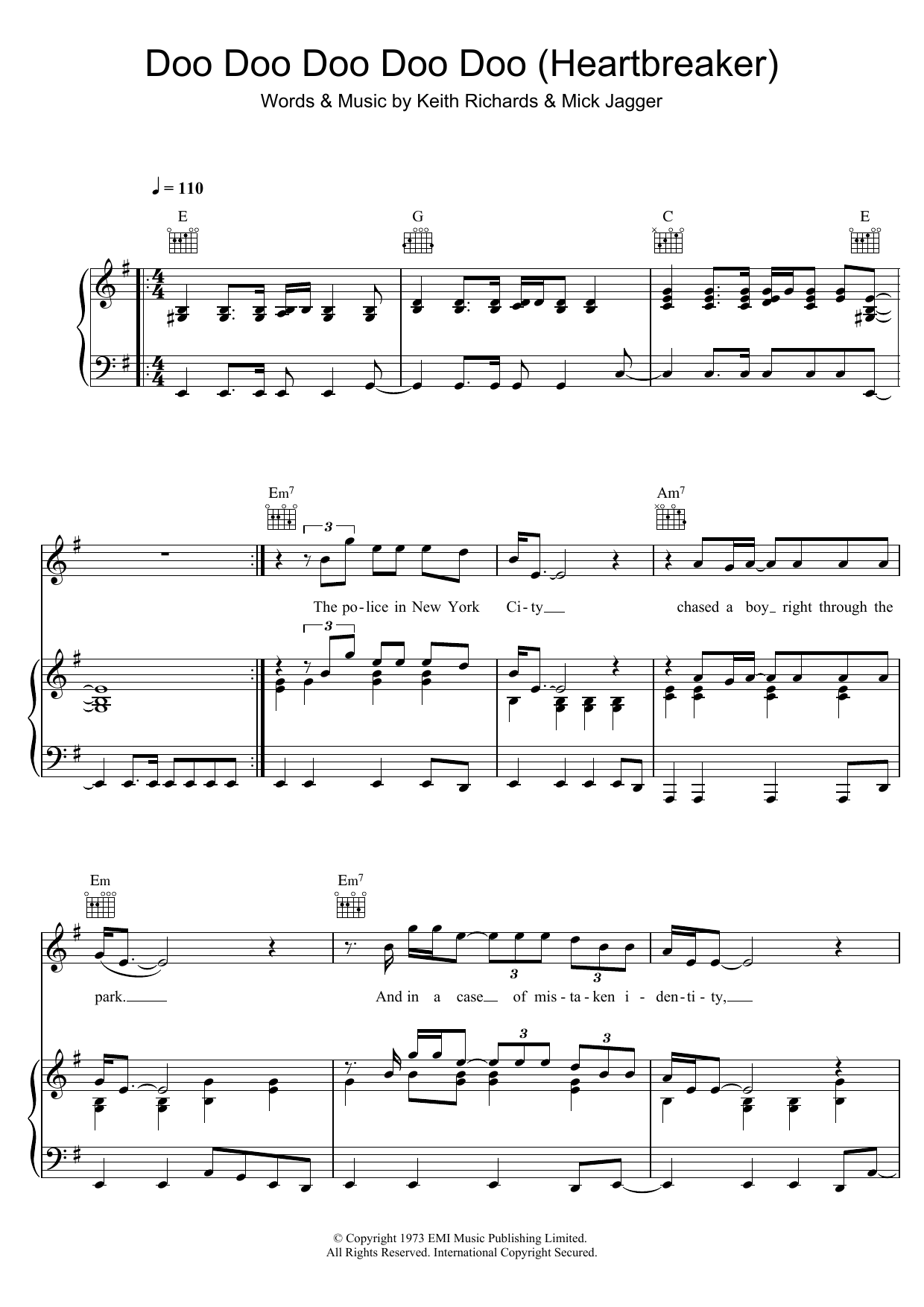 Doo Doo Doo Doo Doo (Heartbreaker) Doo Doo Doo Doo Doo (Heartbreaker)