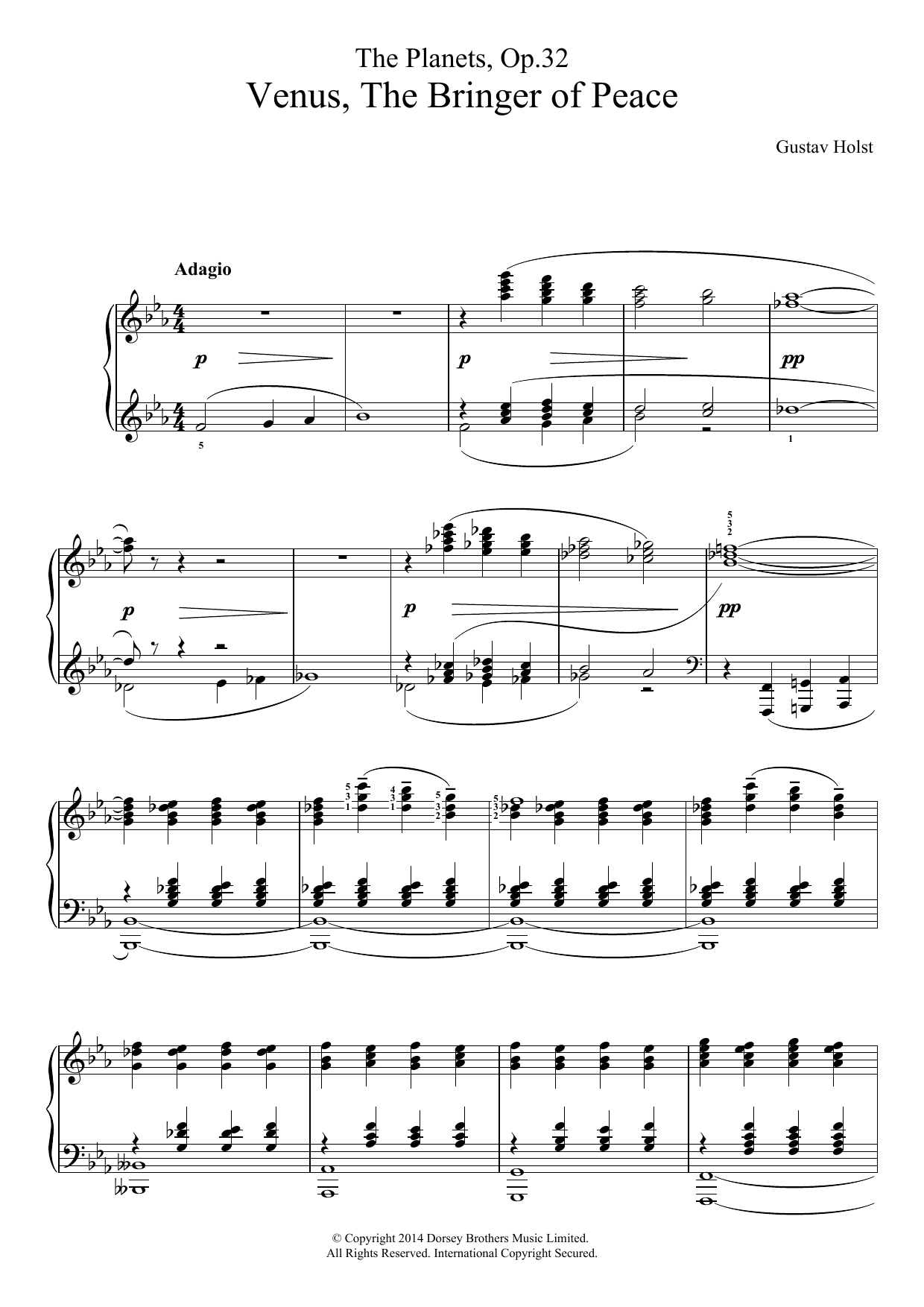 The Planets, Op. 32: Venus, the Bringer of Peace The Planets, Op. 32: Venus, the Bringer of Peace