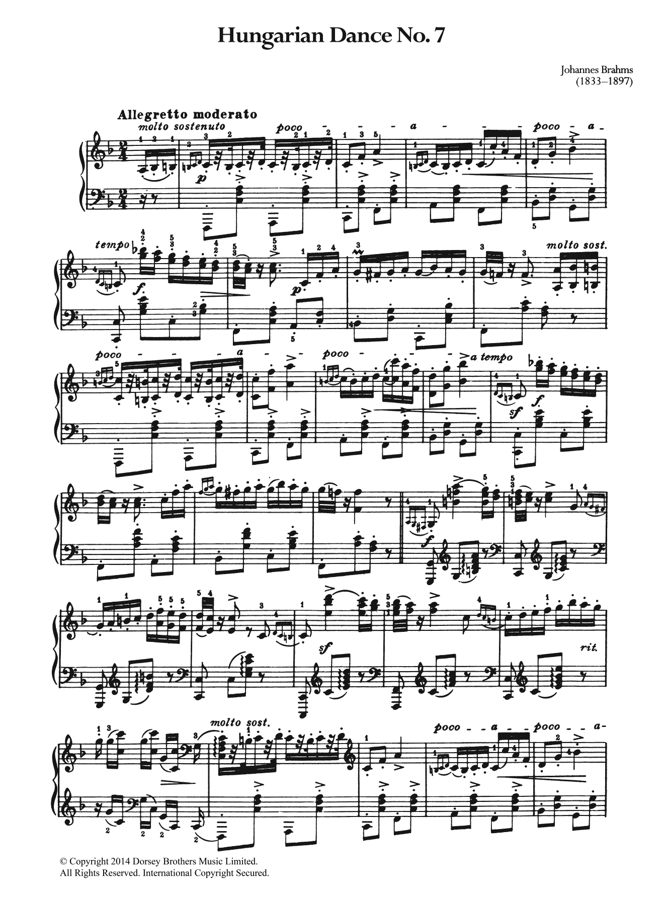 Hungarian Dance No.7 Hungarian Dance No.7