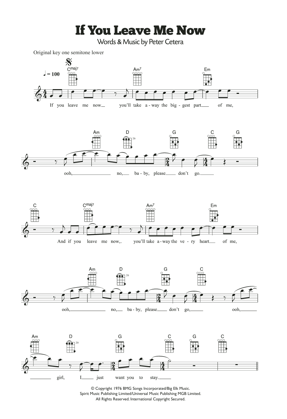 If You Leave Me Now If You Leave Me Now