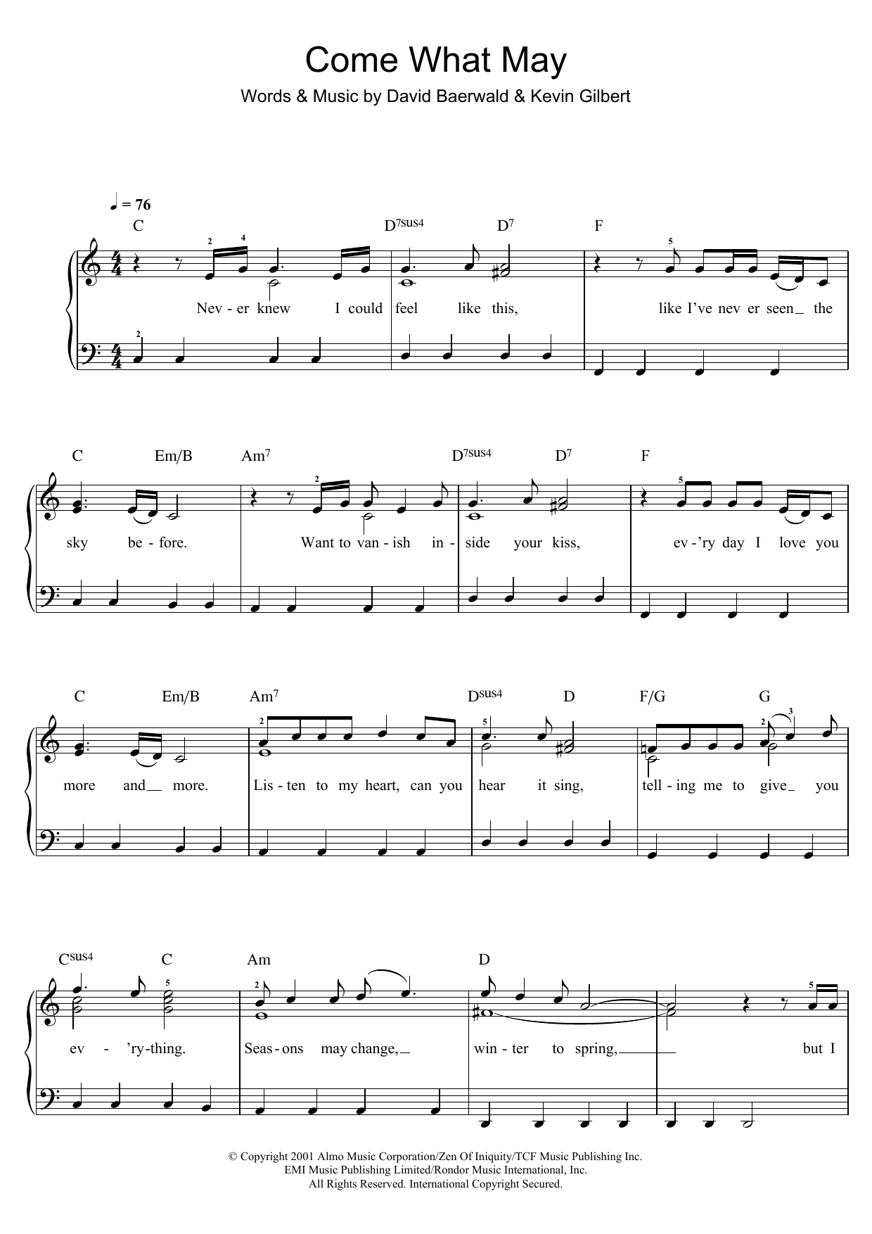 Come What May (from Moulin Rouge) Come What May (from Moulin Rouge)