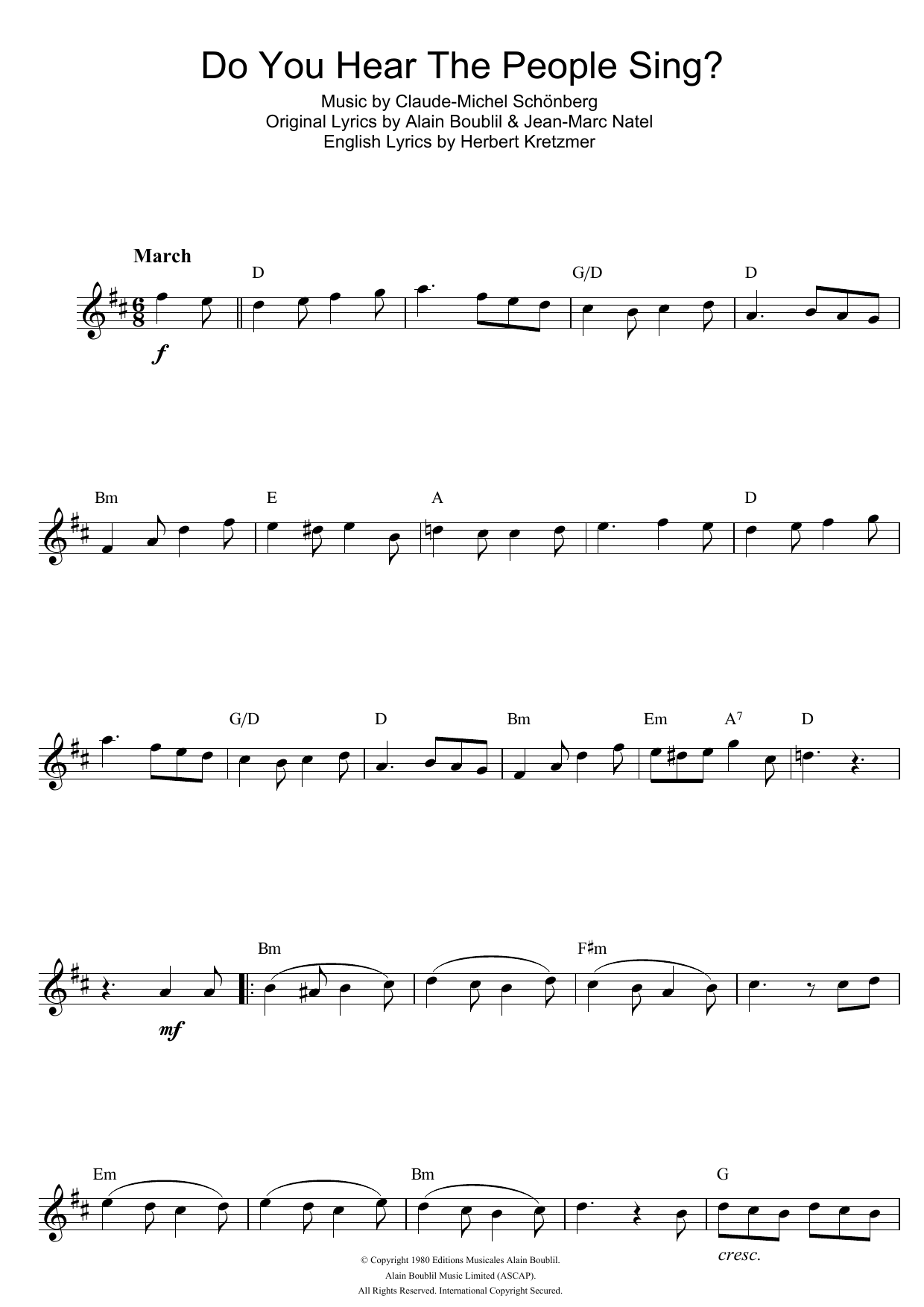 Do You Hear The People Sing? (from Les Miserables) Do You Hear The People Sing? (from Les Miserables)