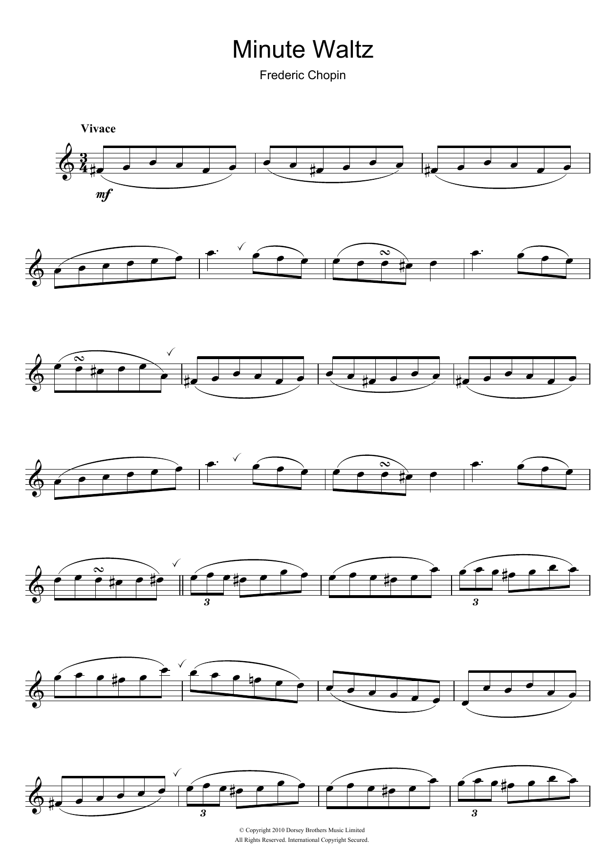 Minute Waltz in D flat major Op. 64 No. 1 Minute Waltz in D flat major Op. 64 No. 1