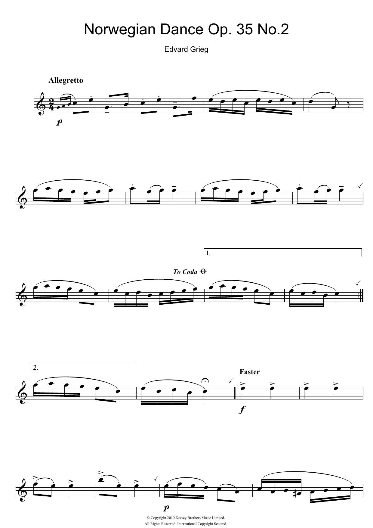 Norwegian Dance No. 2 Op. 35 Norwegian Dance No. 2 Op. 35