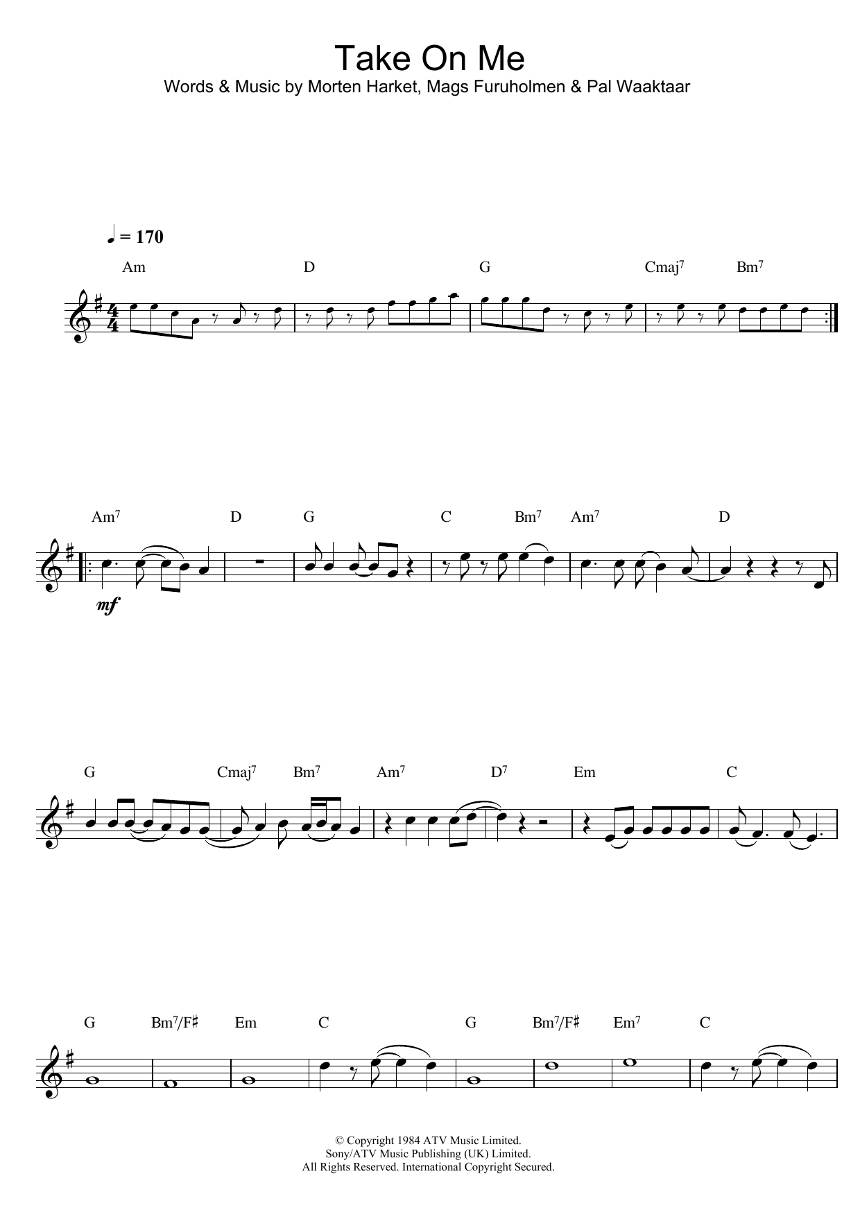 Take On Me Take On Me