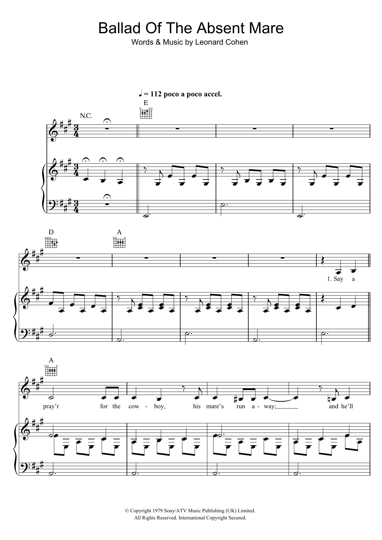 Ballad Of The Absent Mare Ballad Of The Absent Mare