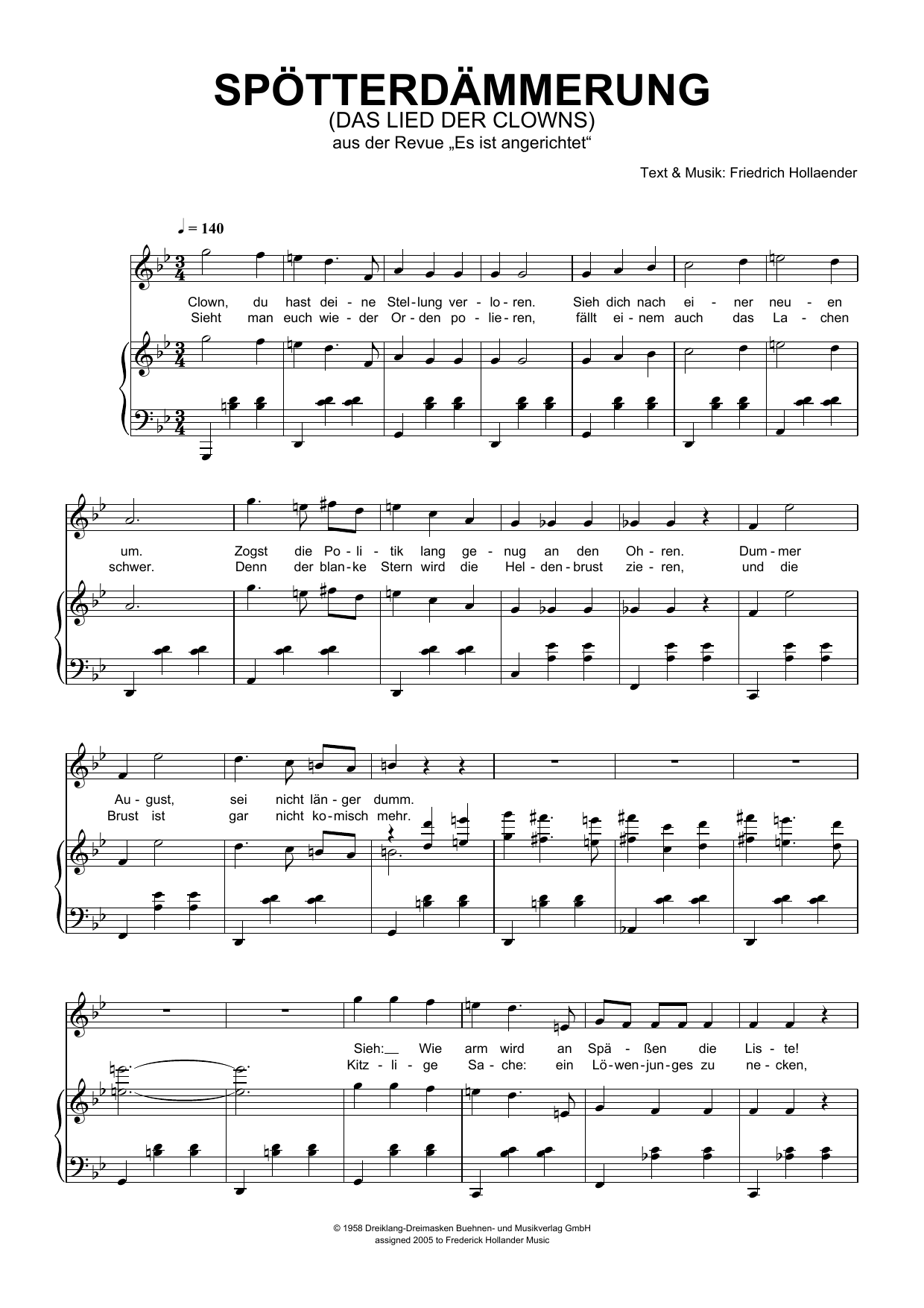 Spotterdammerung (Das Lied Der Clowns) Spotterdammerung (Das Lied Der Clowns)