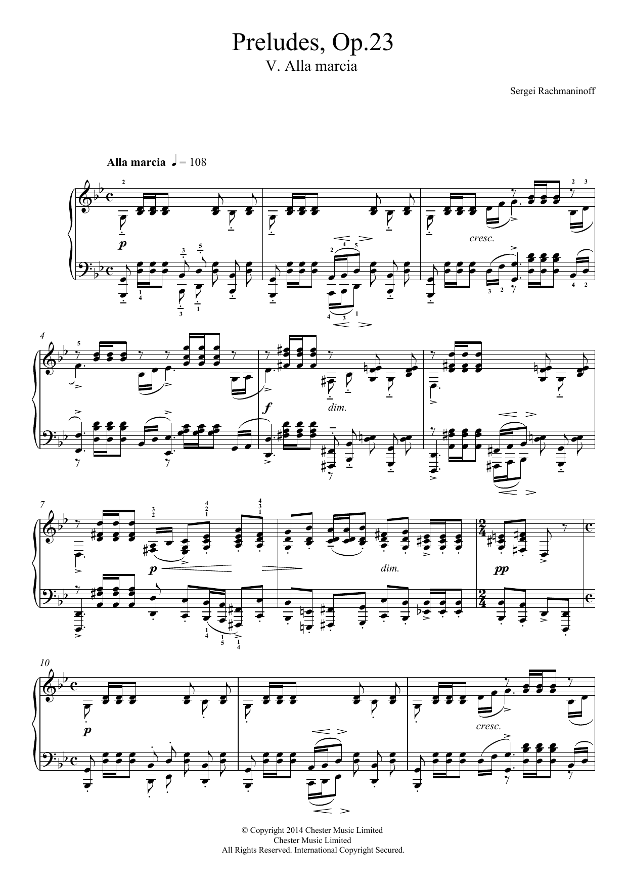 Preludes Op.23, No.5 Alla marcia Preludes Op.23, No.5 Alla marcia