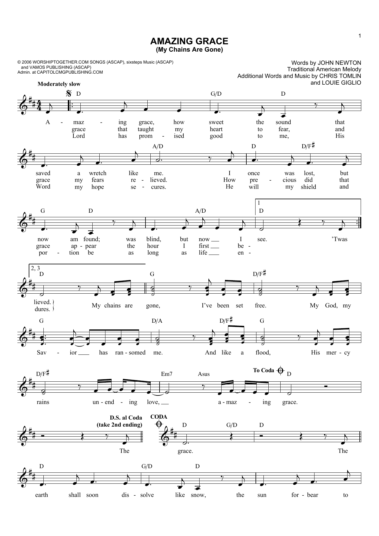 Amazing Grace (My Chains Are Gone)