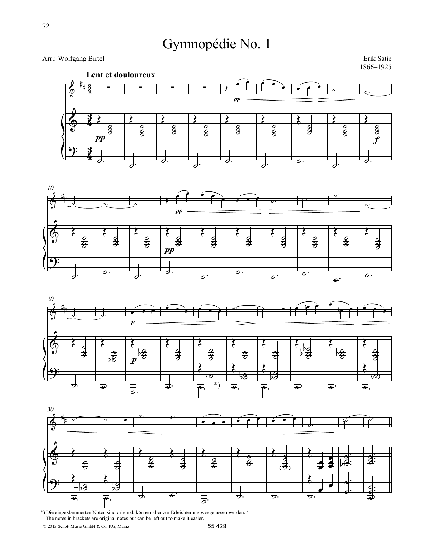 Gymnopédie No. 1 Gymnopédie No. 1