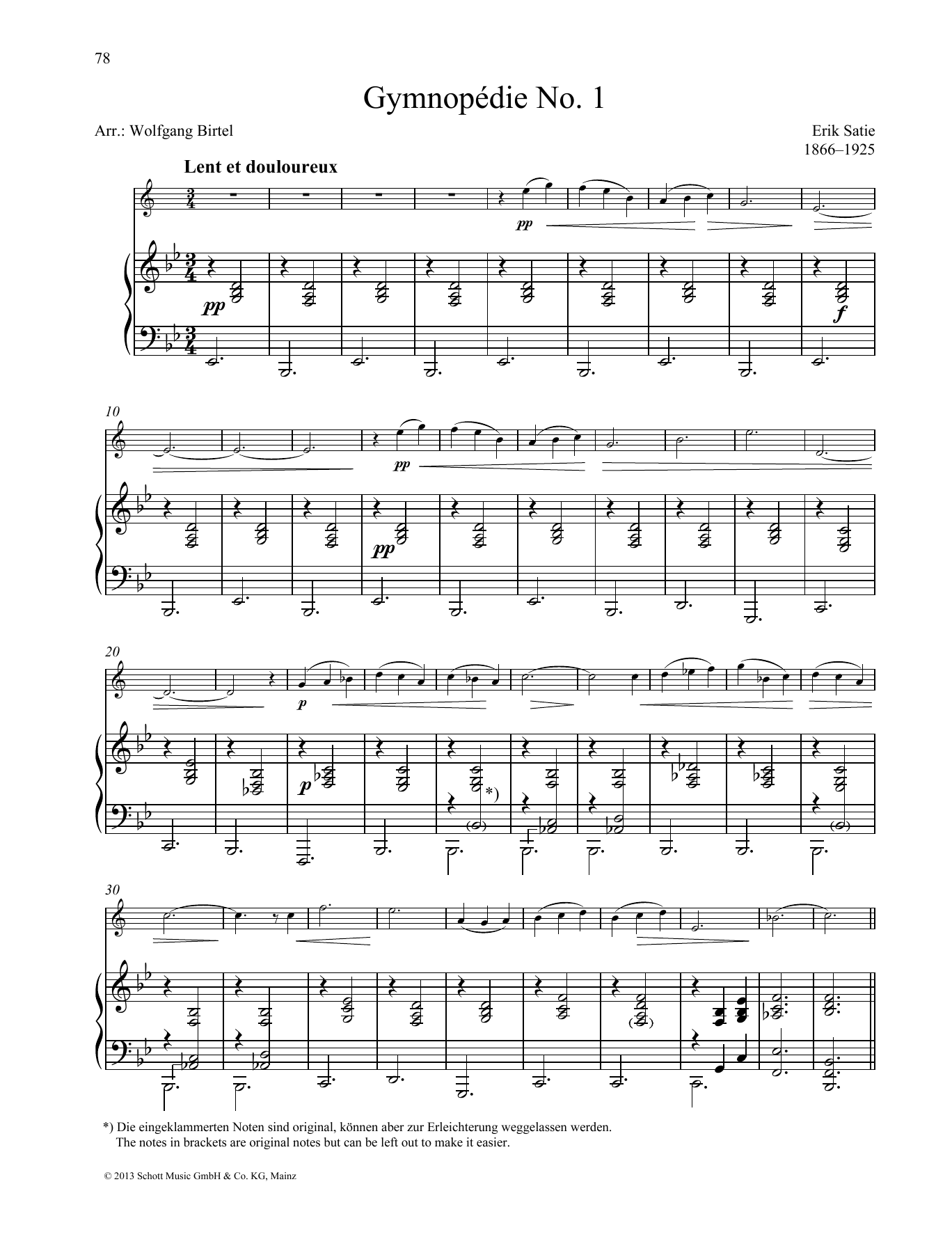 Gymnopédie No. 1 Gymnopédie No. 1
