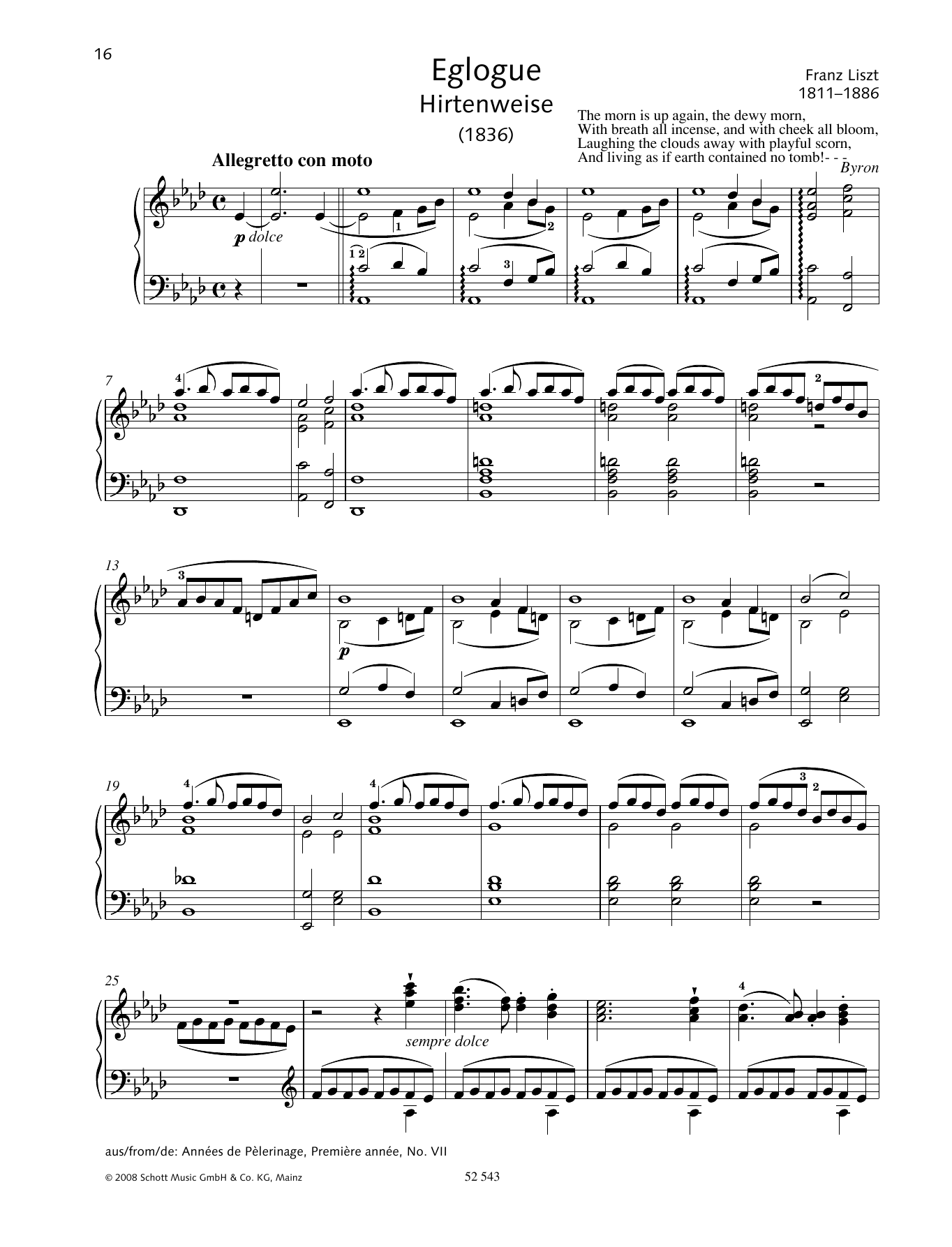 Eglogue (Hirtenweise) Eglogue (Hirtenweise)