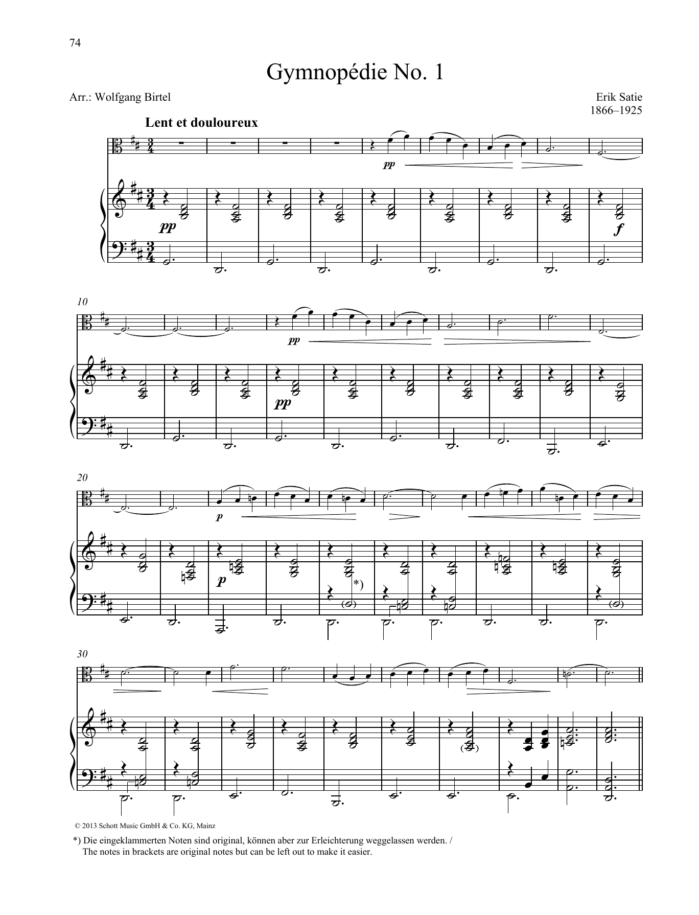 Gymnopédie No. 1 Gymnopédie No. 1