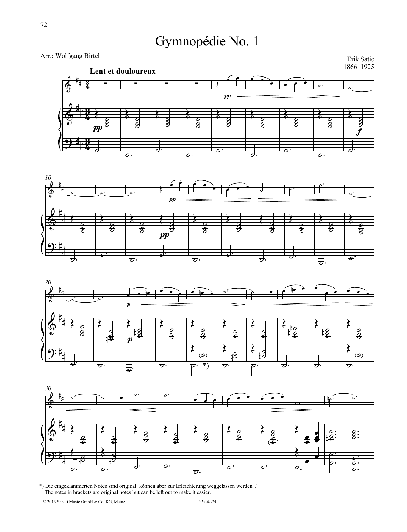 Gymnopédie No. 1 Gymnopédie No. 1