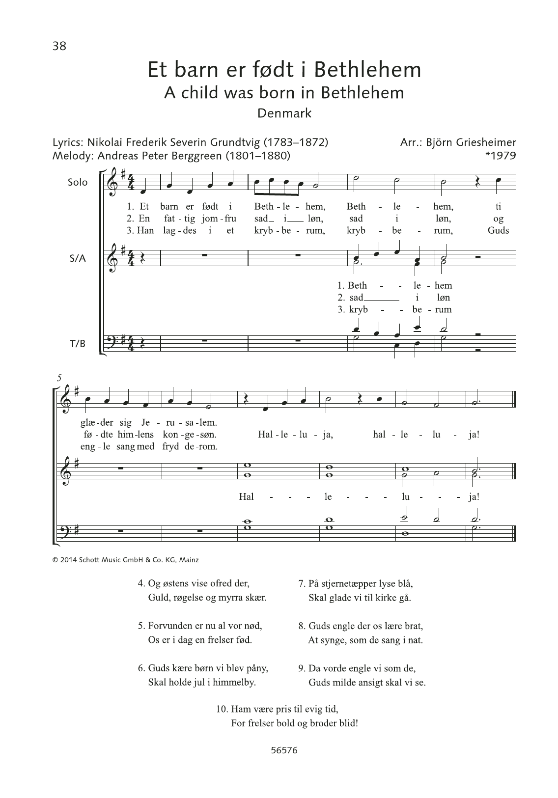 Et barn er fodt i Bethlehem Et barn er fodt i Bethlehem