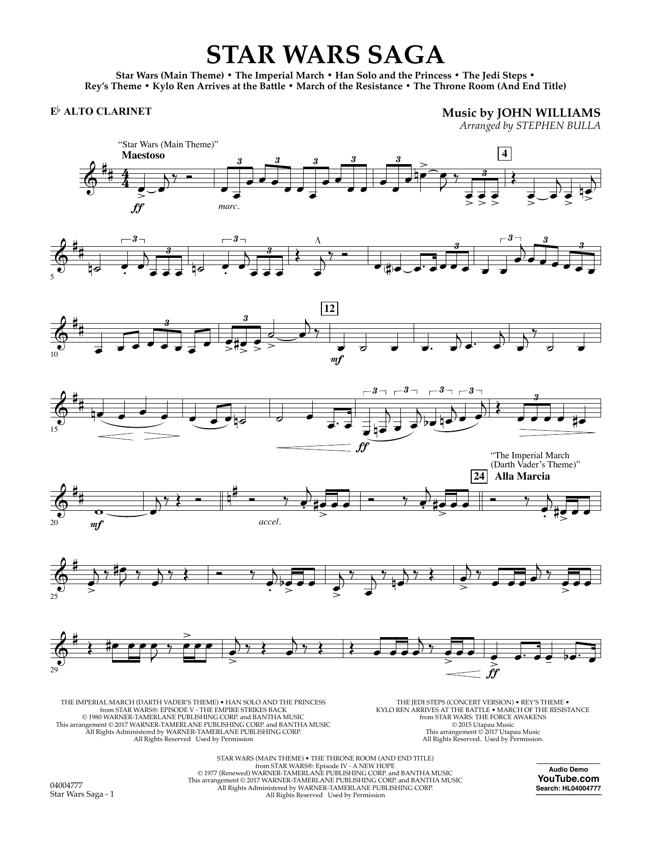 Star Wars Saga – Eb Alto Clarinet Star Wars Saga – Eb Alto Clarinet