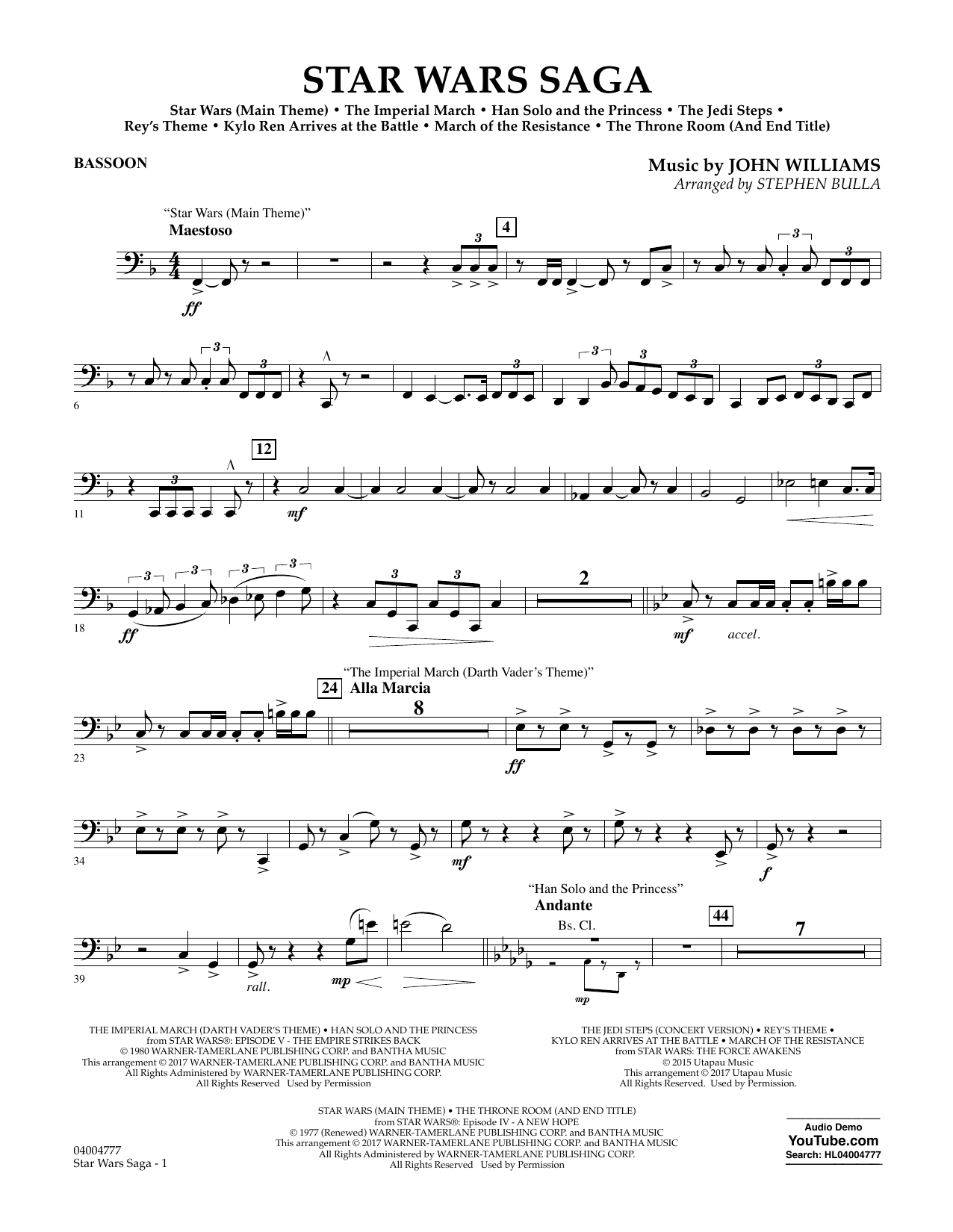 Star Wars Saga – Bassoon Star Wars Saga – Bassoon