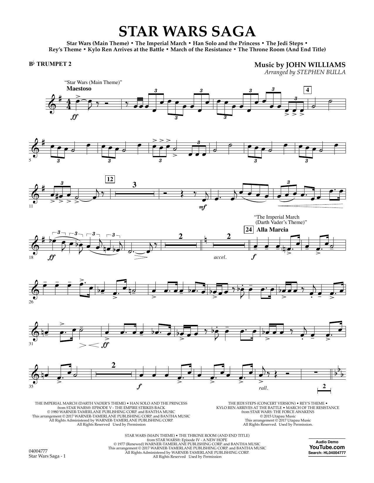 Star Wars Saga – Bb Trumpet 2 Star Wars Saga – Bb Trumpet 2