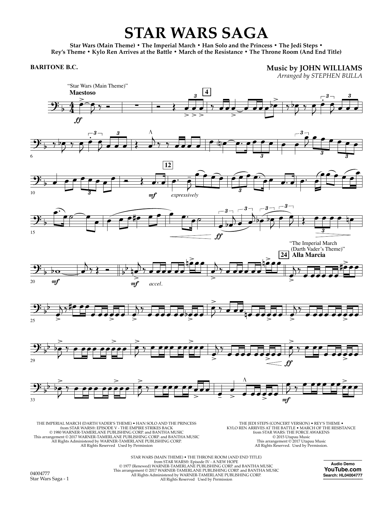 Star Wars Saga – Baritone B.C. Star Wars Saga – Baritone B.C.